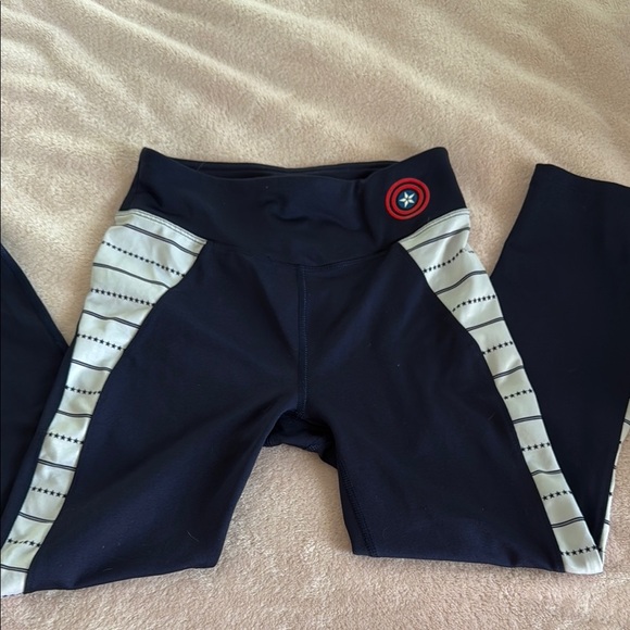 Marvel Pants - Marvel Blue and Black Leggings Captain America